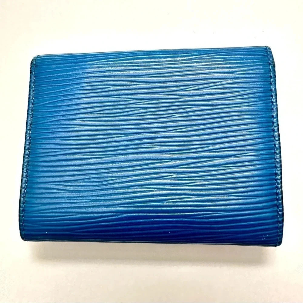 LV blue Epi Porte Minnaie Coin Wallet - Picture 2 of 11